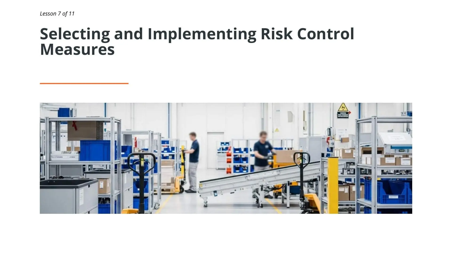 Modern warehouse facility with workers demonstrating safe manual handling practices among equipment, storage systems, and safety signage for occupational health training
