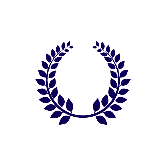 Dark blue laurel wreath icon representing certification and achievement for Noise Awareness training on STCW.online
