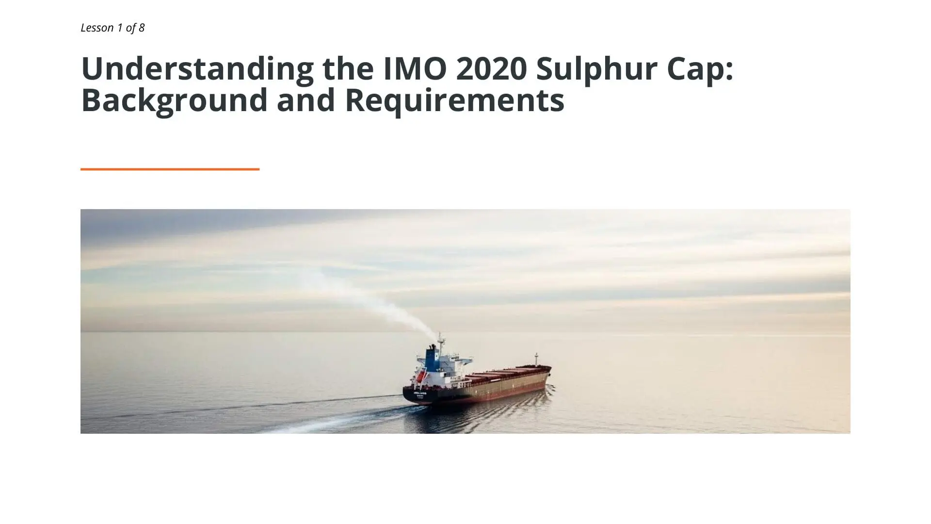 Oil tanker vessel at sea with visible emissions, illustrating IMO 2020 sulphur cap maritime compliance regulations for shipping industry environmental standards