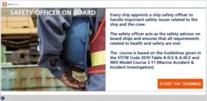 Safety officer on board course