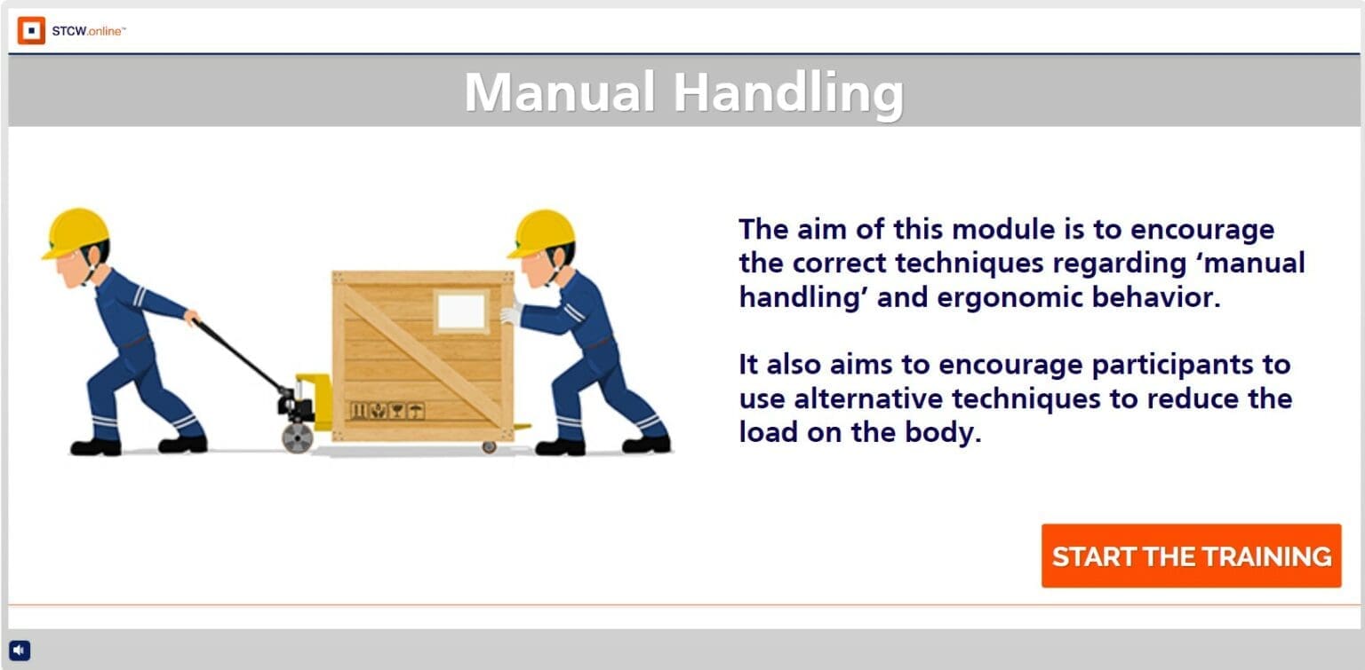 STCW Manual Handling Online Course